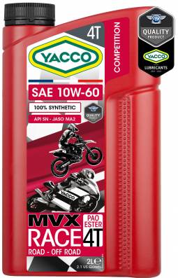 Масло моторное YACCO MVX RACE 4T 10W60 (2 L)